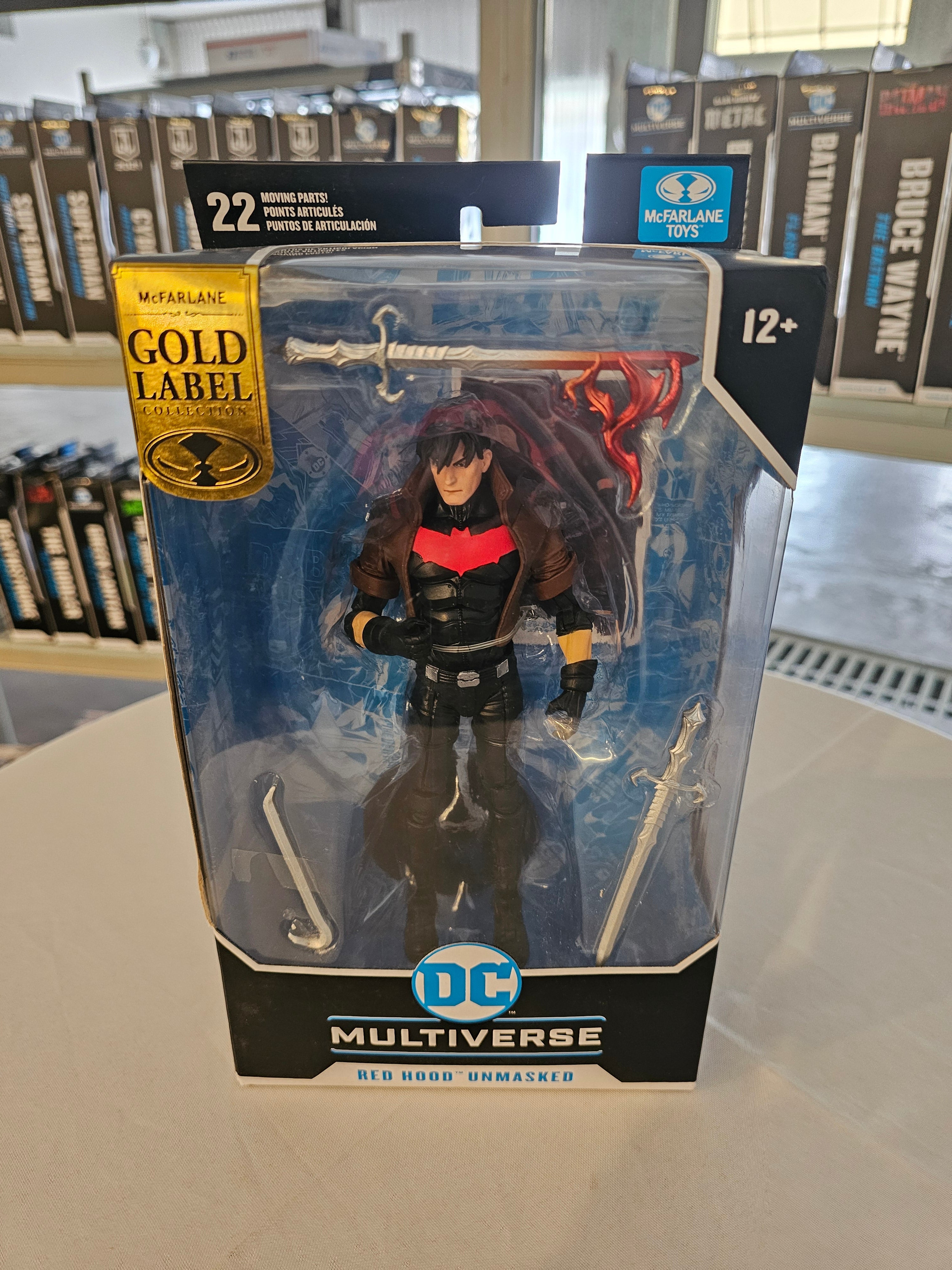 McFarlane DC Multiverse Red Hood Unmasked Gold Label, front of box
