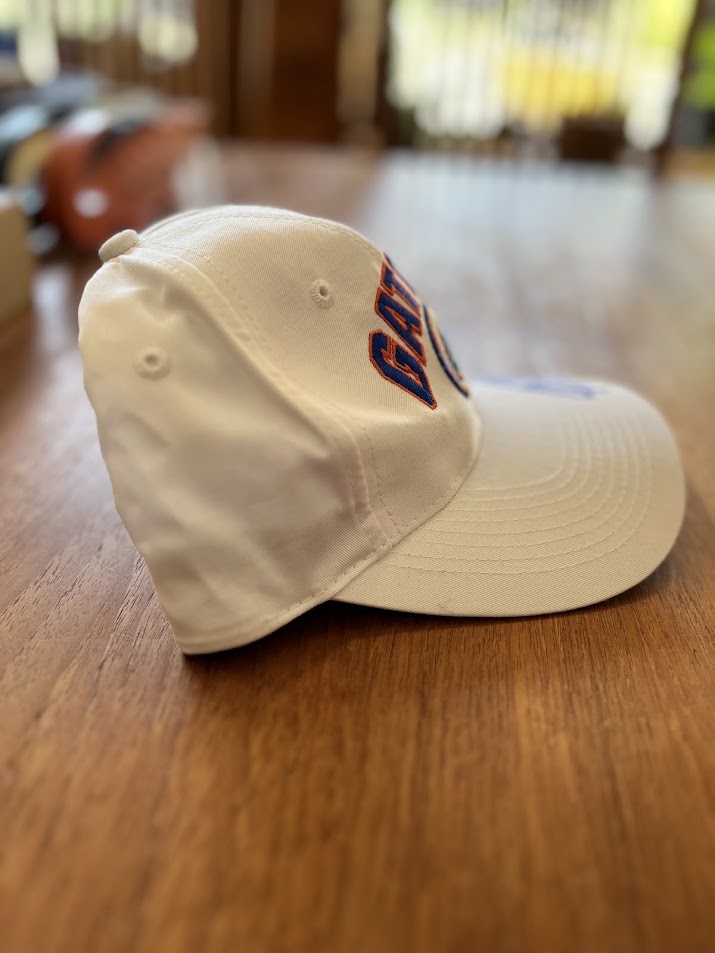 Signed Gators arch cap, side profile