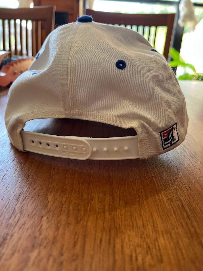 Signed Gators bar cap, back showing snapback strap and The Game logo