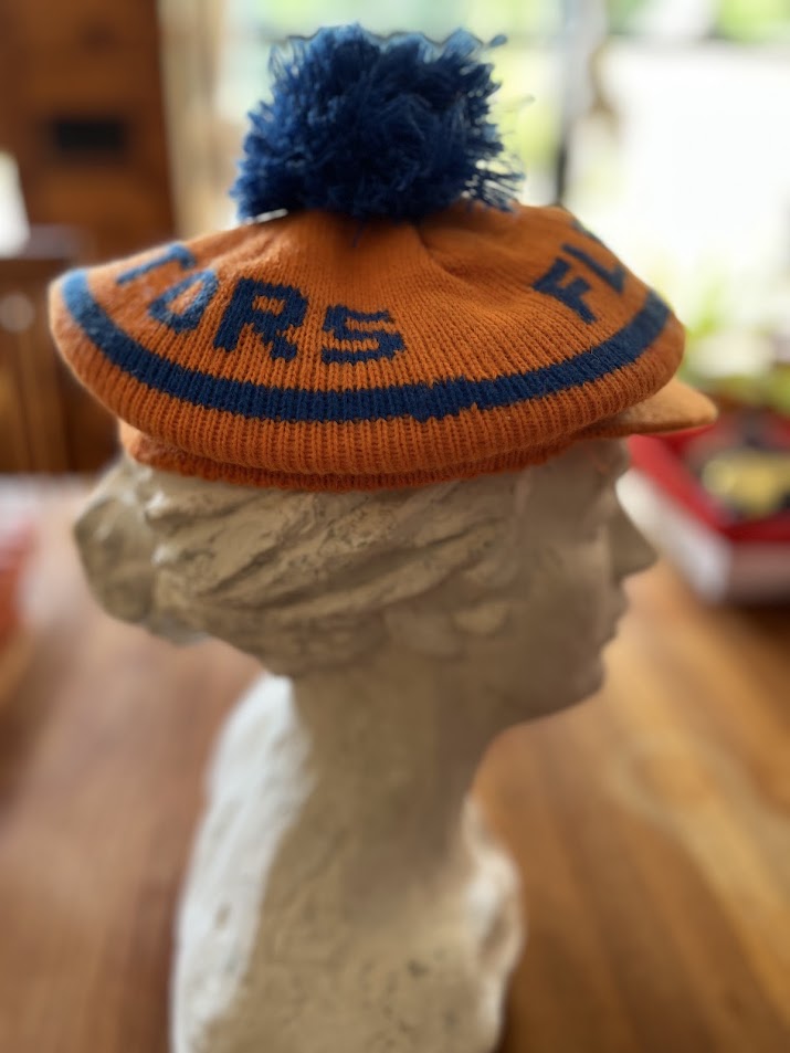 Gators knit beanie, opposite side view