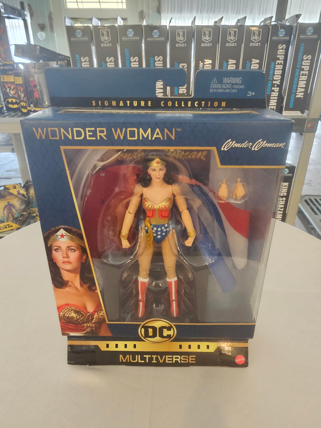 Mattel DC Multiverse Signature Collection Wonder Woman Lynda Carter, front of box