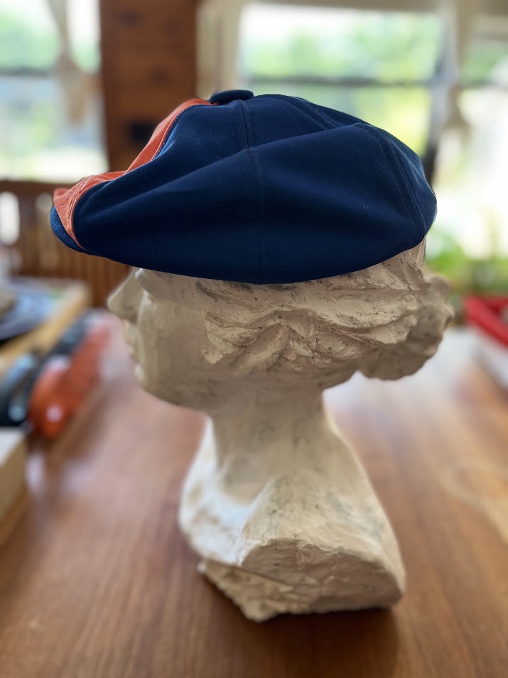 Fighting Gators newsboy cap, side view